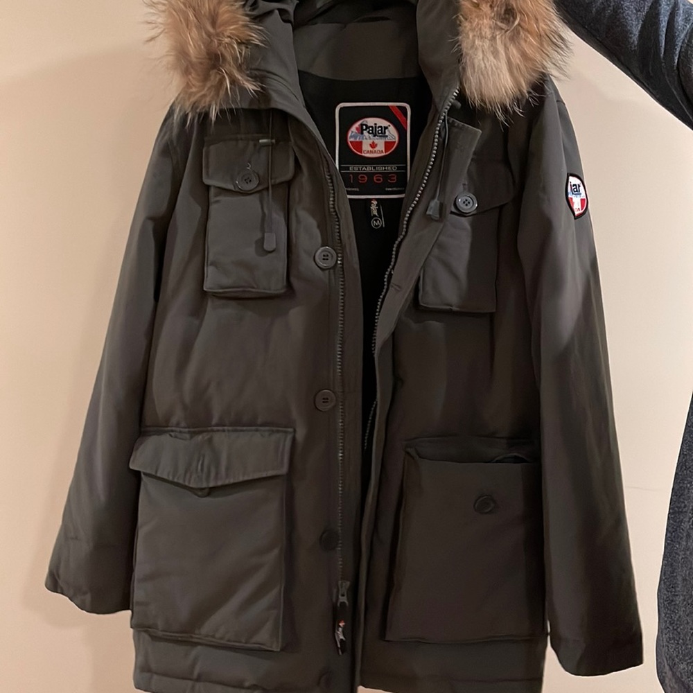 Pajar Men’s Down Jacket in Olive, Size M